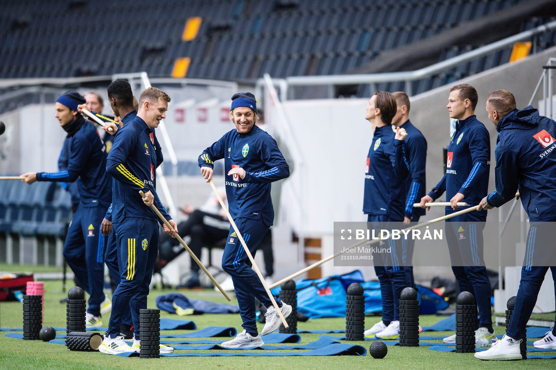 Emil Krafth, Emil Forsberg and goalkeeper Robin Olsen of
