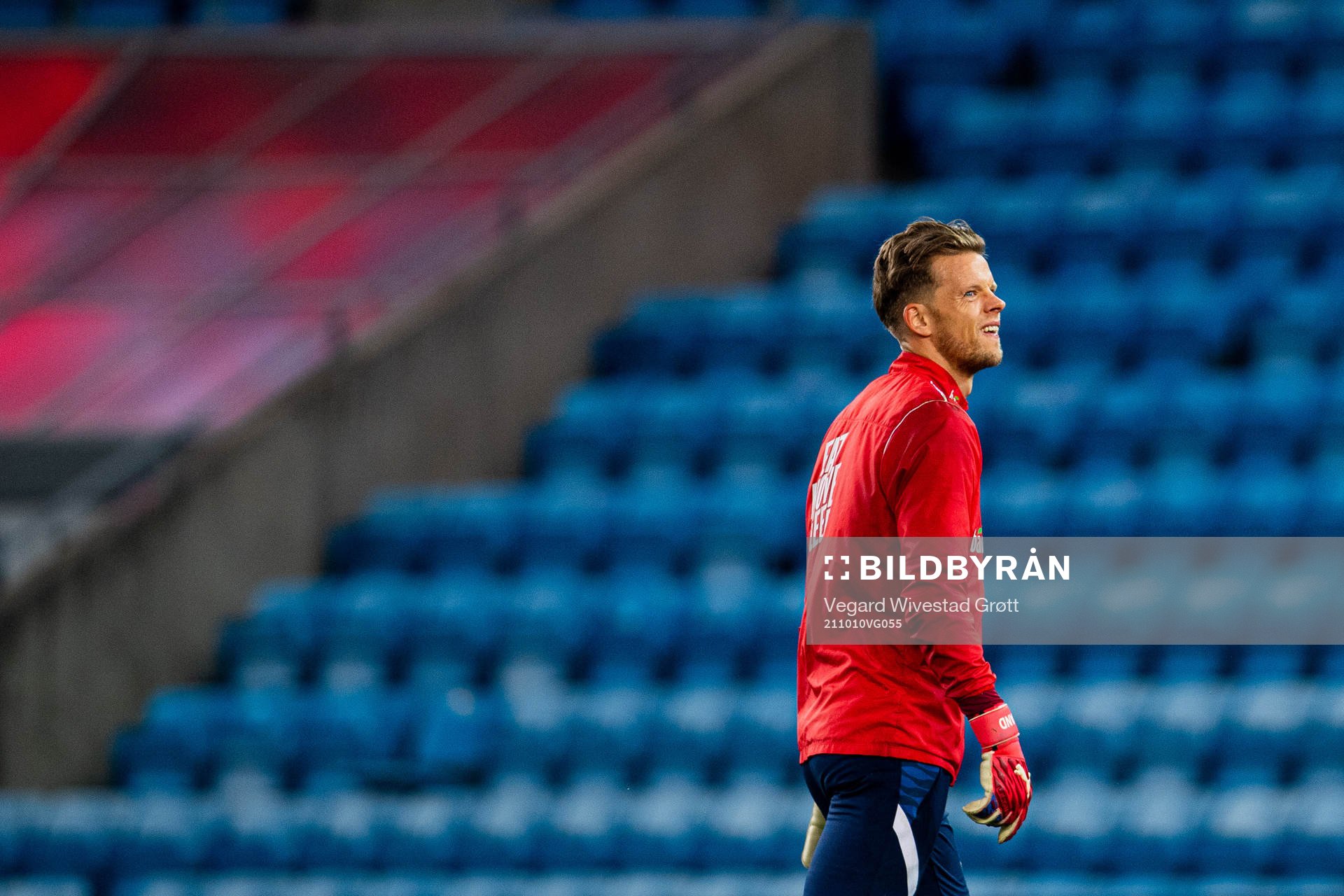 Goalkeeper Ørjan Håskjold Nyland of the Norwegian