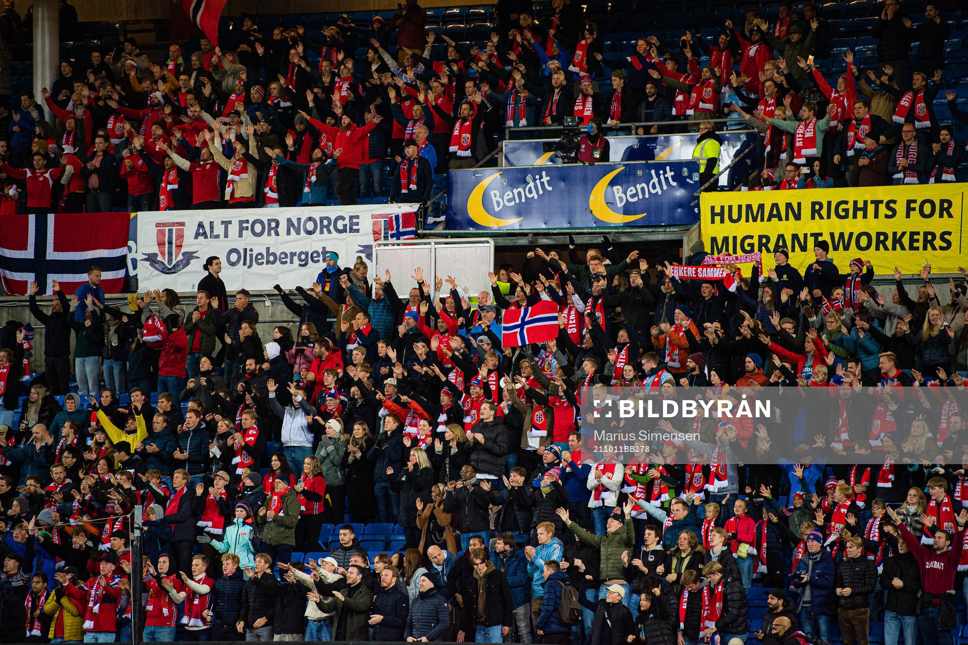 Spectators in the stands