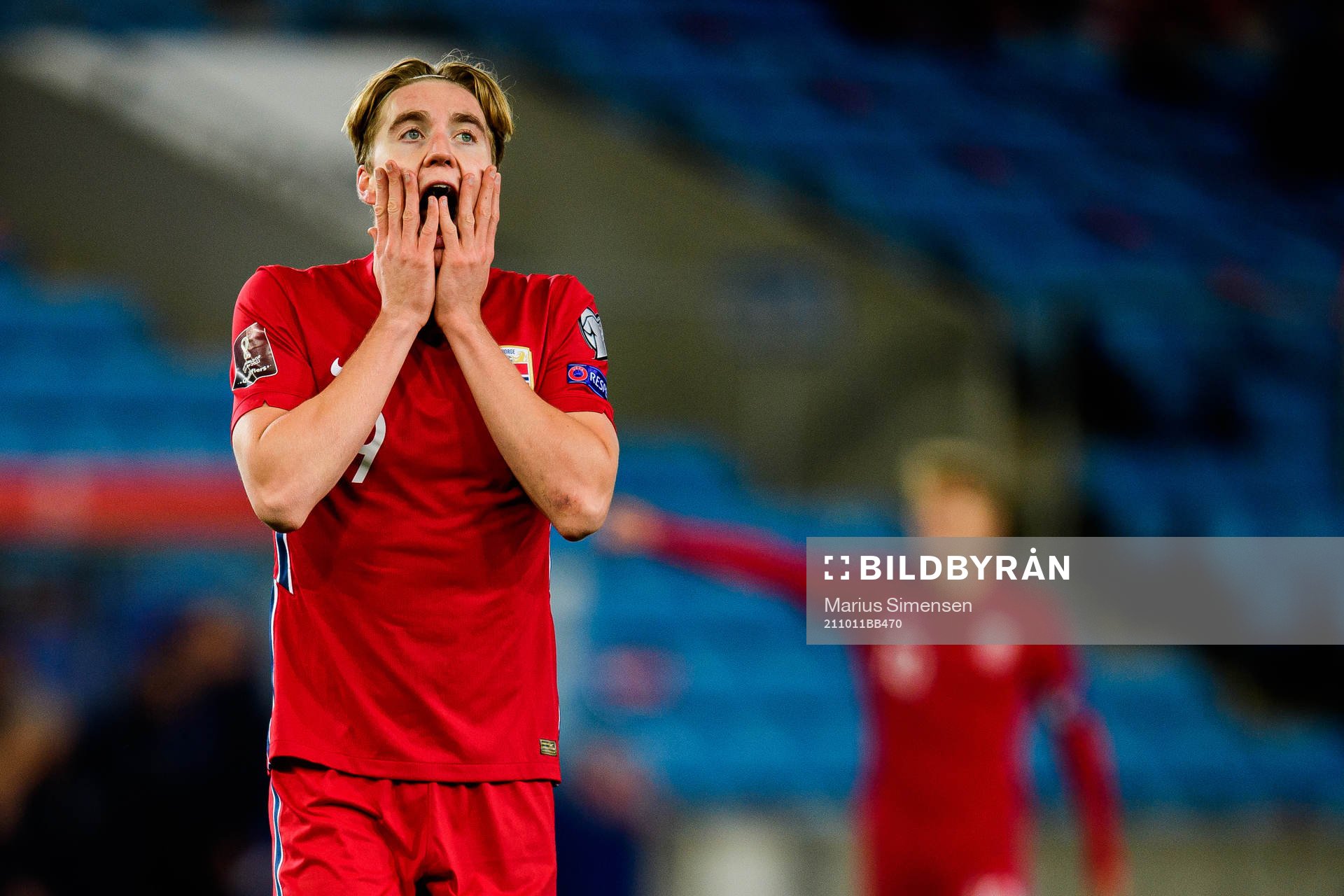 Kristian Thorstvedt of Norway looks dejected