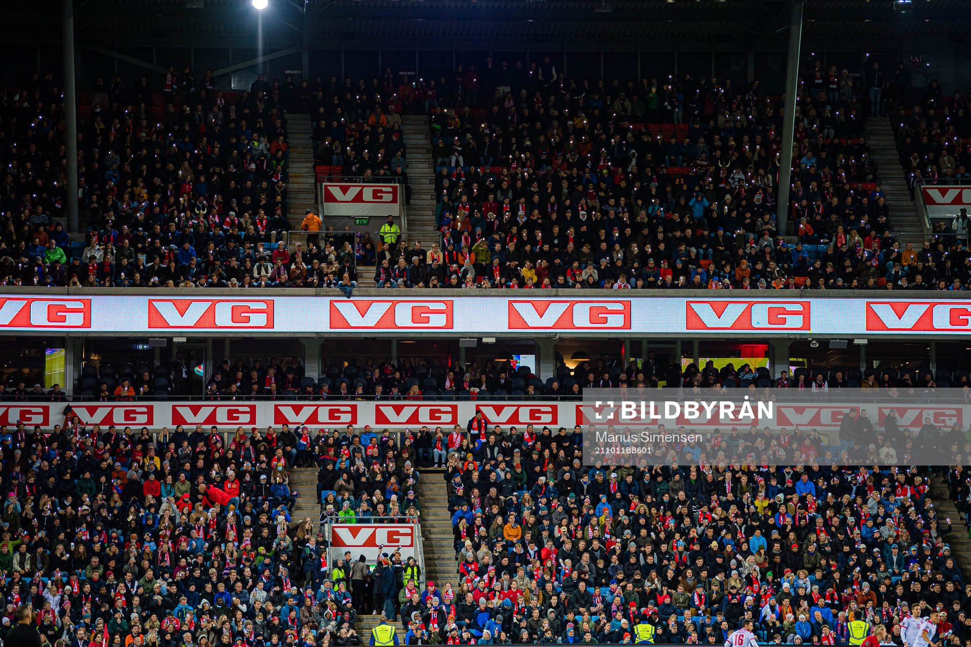 Spectators in the stands