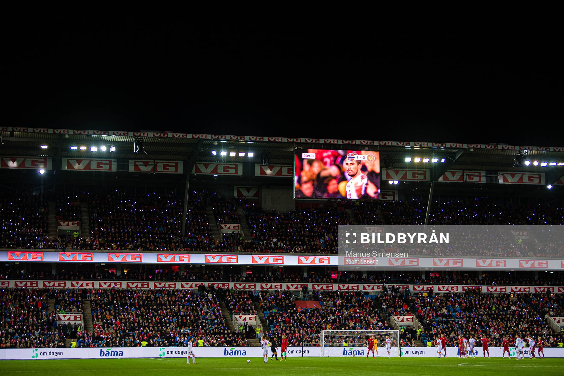 Spectators in the stands