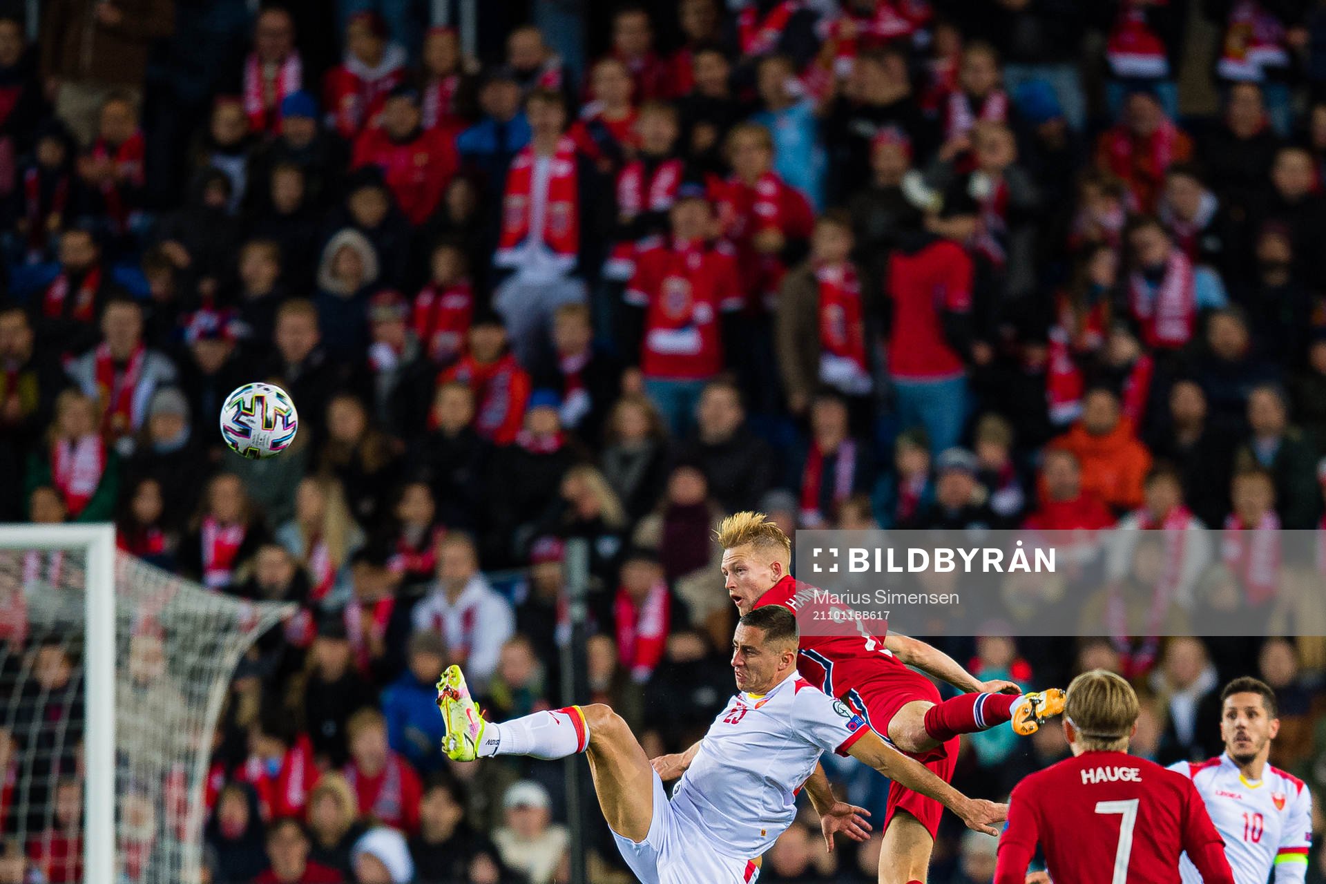 Adam Marusic of Montenegro and Andreas Hanche-Olsen of
