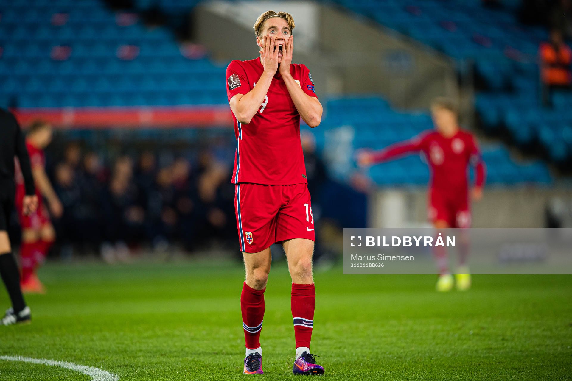 Kristian Thorstvedt of Norway reacts