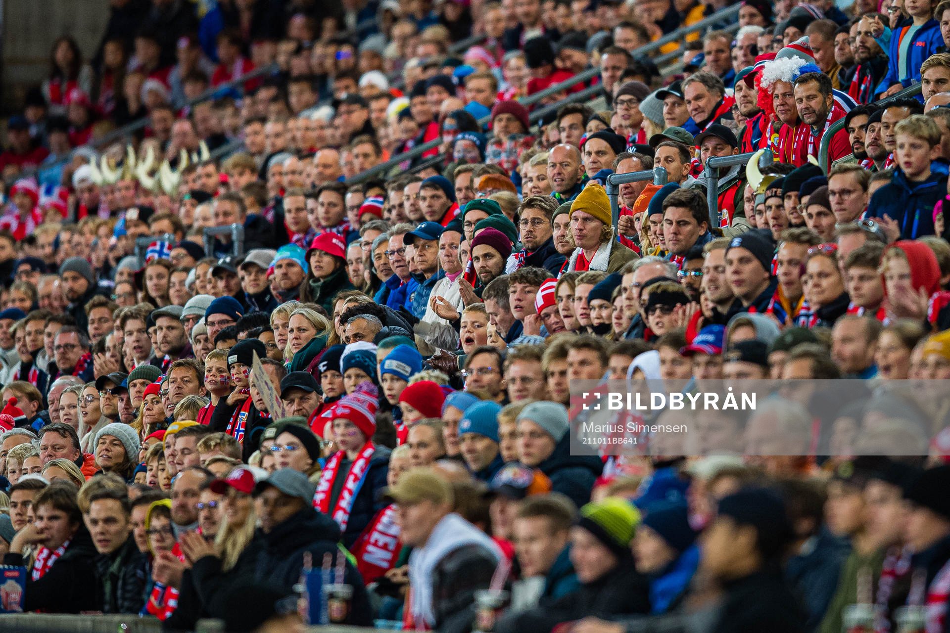 Spectators in the stands
