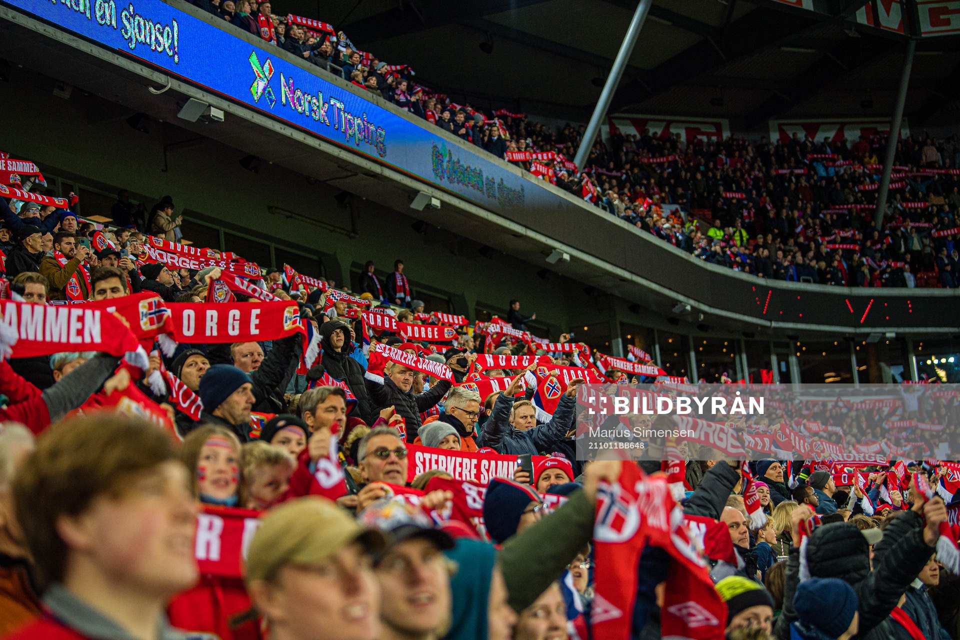 Spectators in the stands