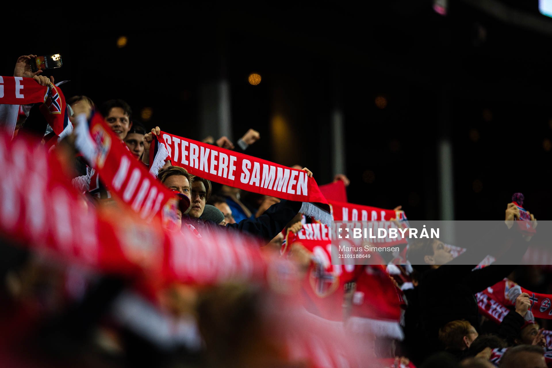 Spectators in the stands