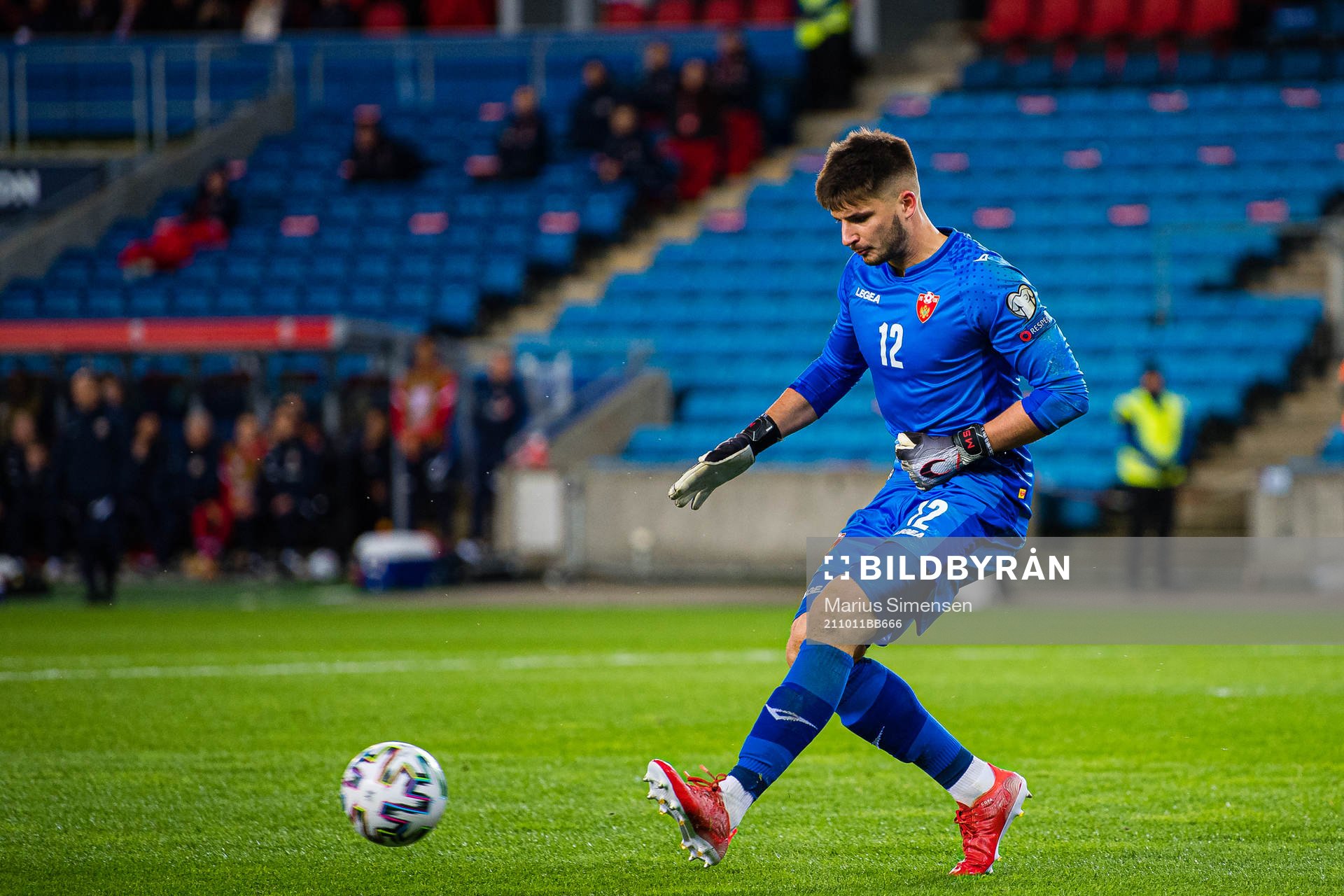 Goalkeeper Matija Sarkic of Montenegro