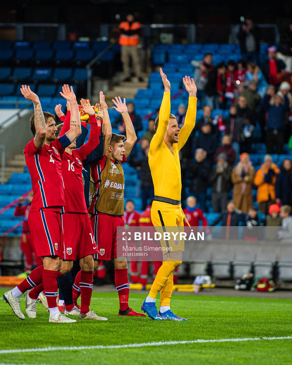 Stefan Strandberg and Goalkeeper Ørjan Håskjold Nyland of