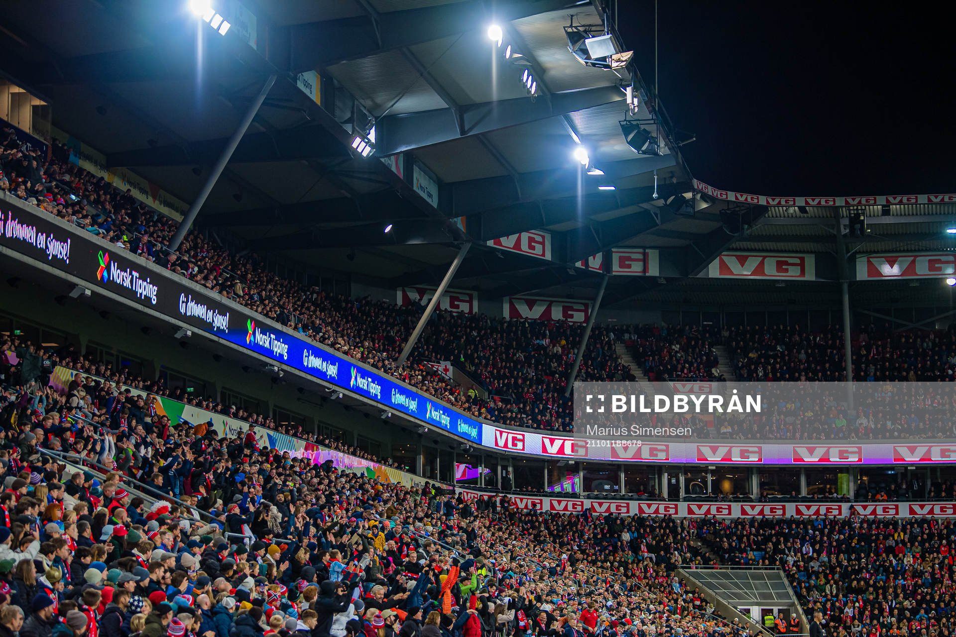Spectators in the stands