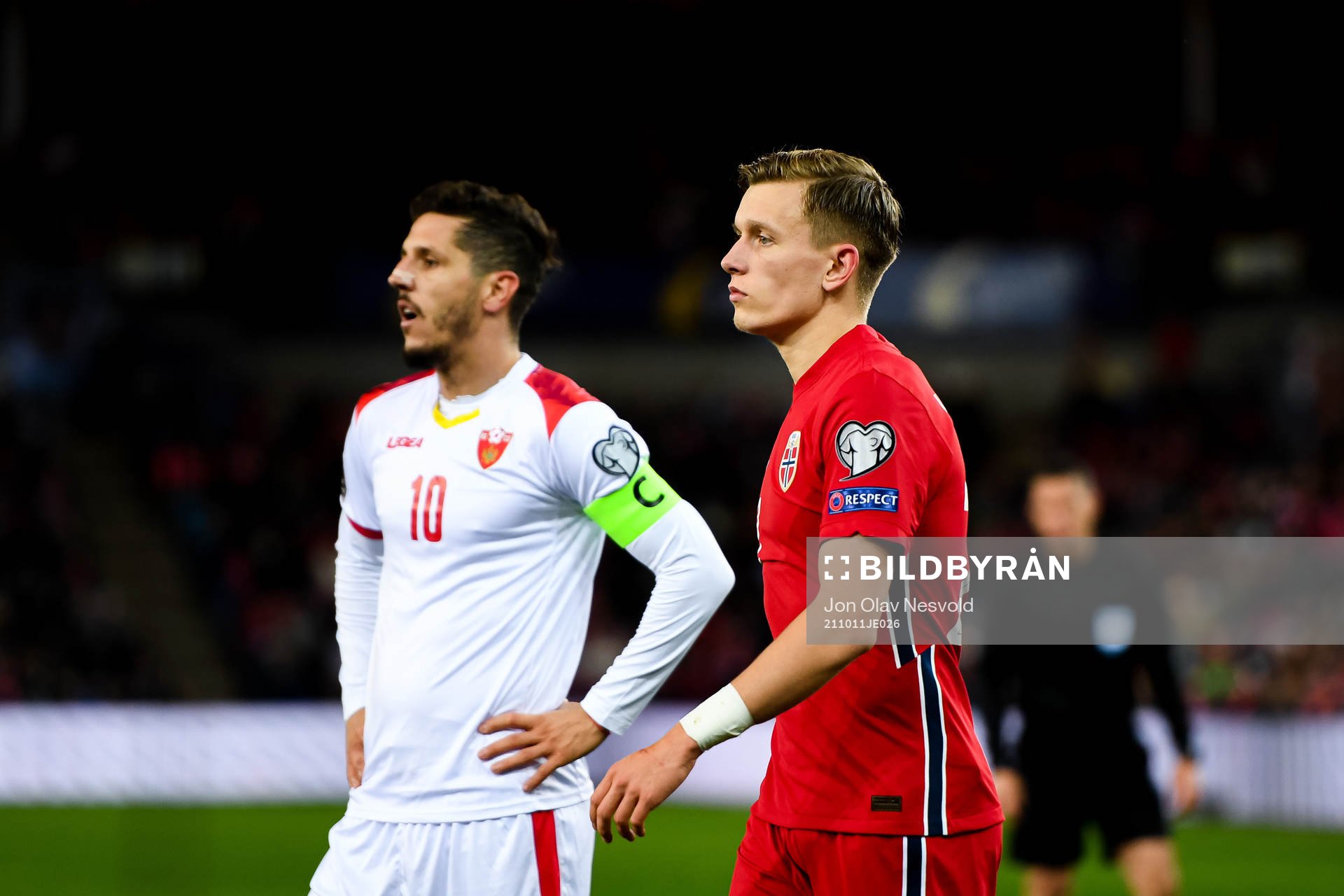 Stevan Jovetic of Montenegro and Marcus Holmgren Pedersen
