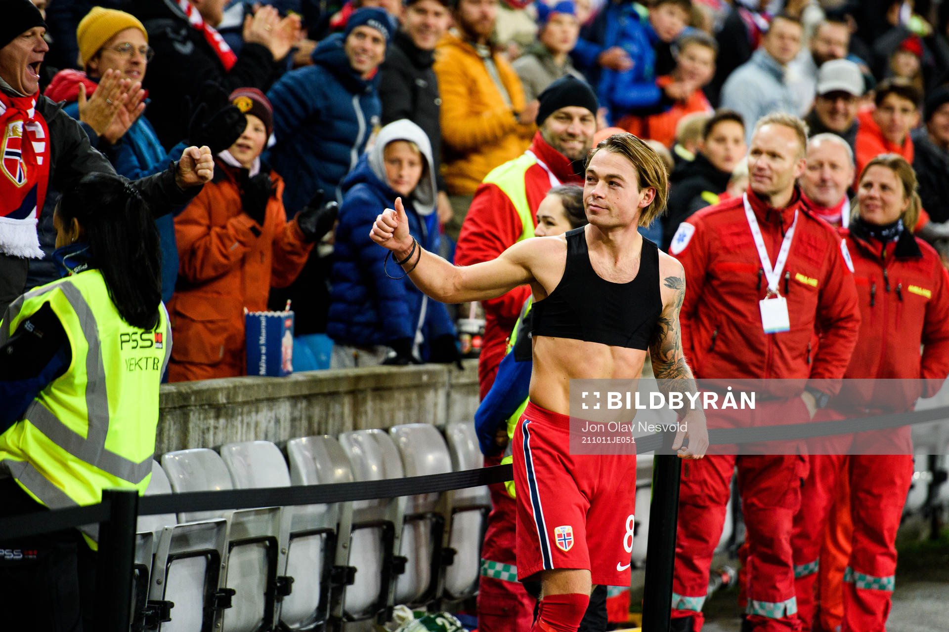 Patrick Berg of Norway celebrates