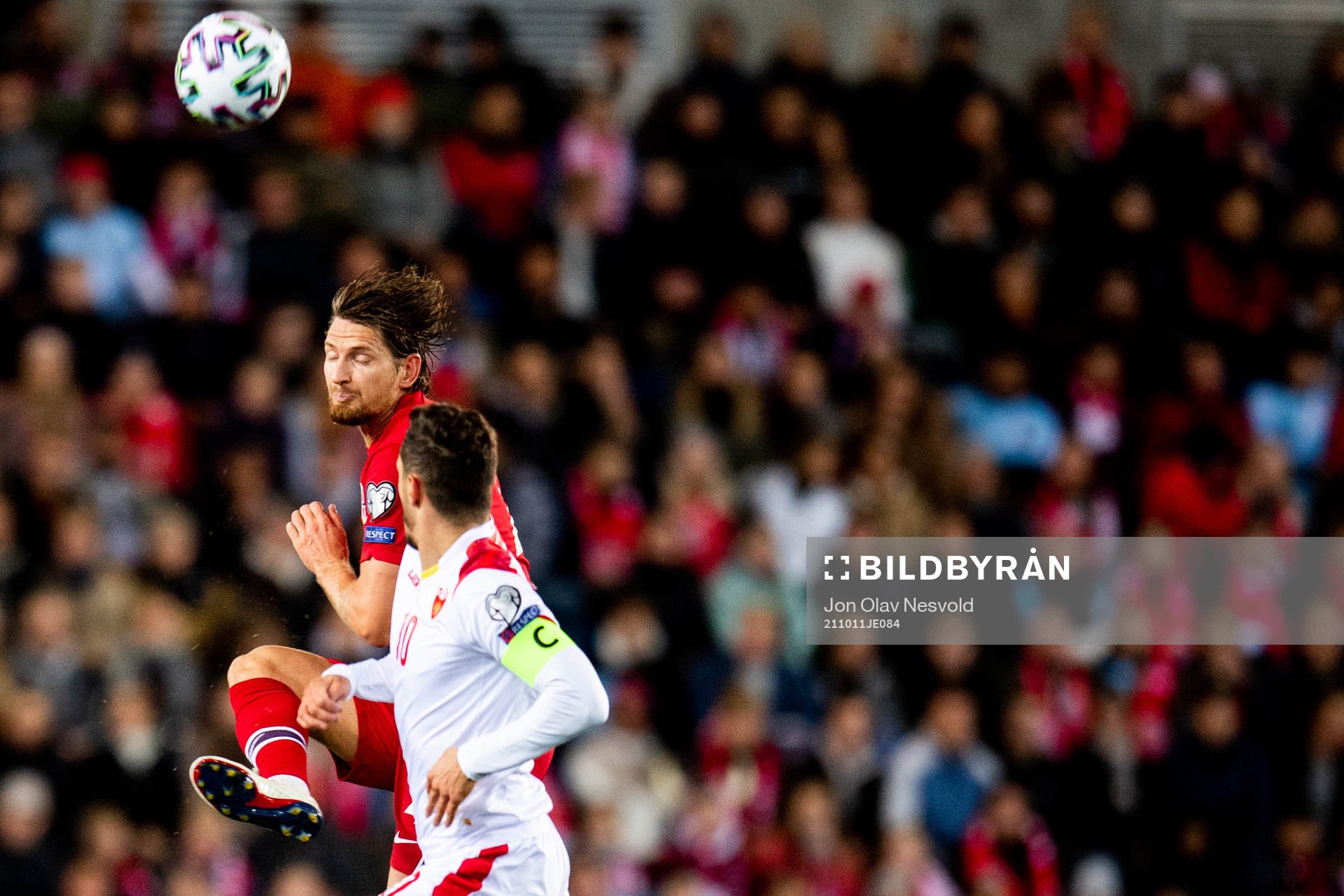 Stefan Strandberg of Norway and Stevan Jovetic of Montenegro