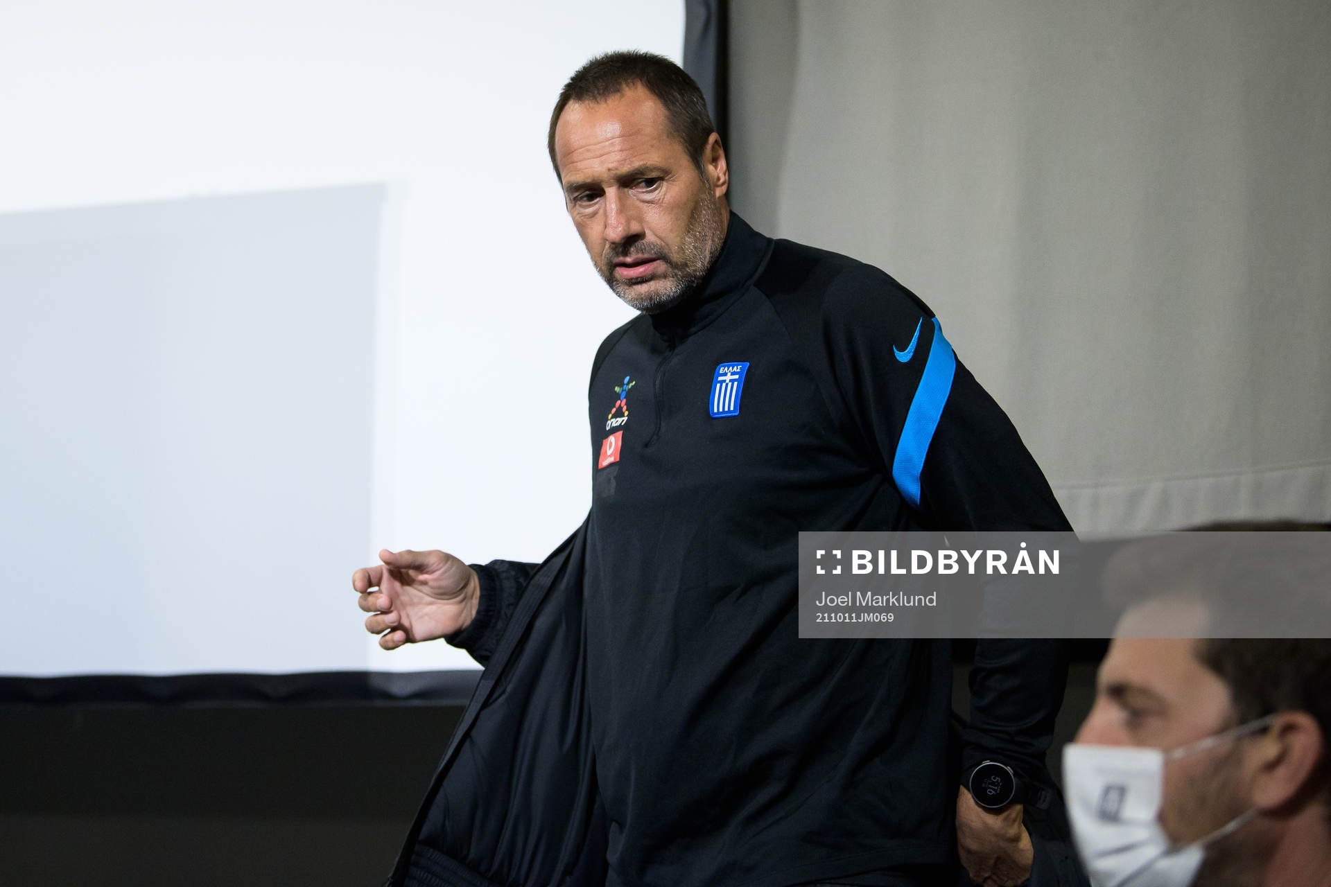 Head coach John van't Schip of the Greek national football