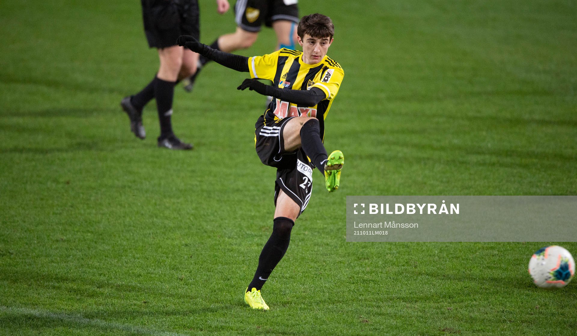 IFK Hässleholms Armin Culum i matchen i div 2 Södra Götaland mellan Kristianstads FC och IFK Hässleholm i Kristianstad 11 oktober 2021.