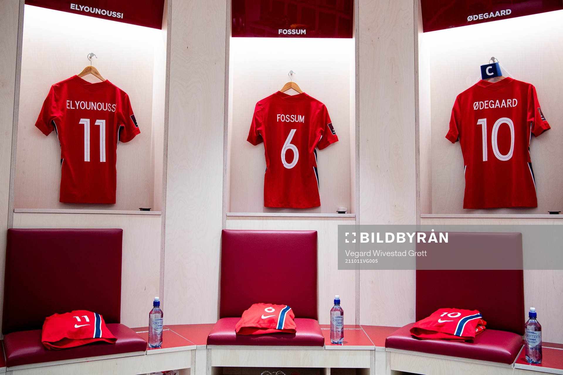The kits of Mohamed Elyounoussi, Iver Fossum and Martin