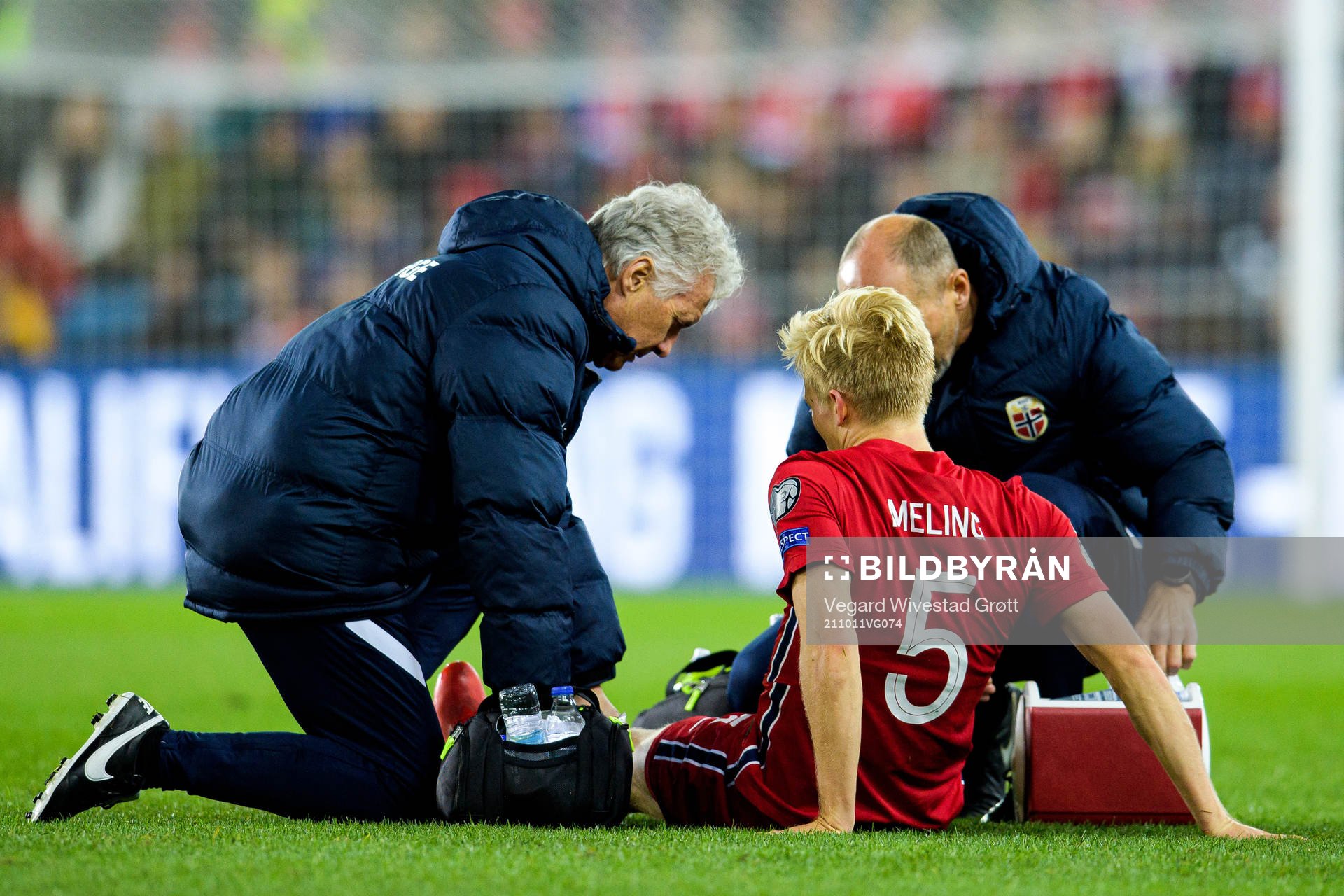 Birger Meling of Norway in pain