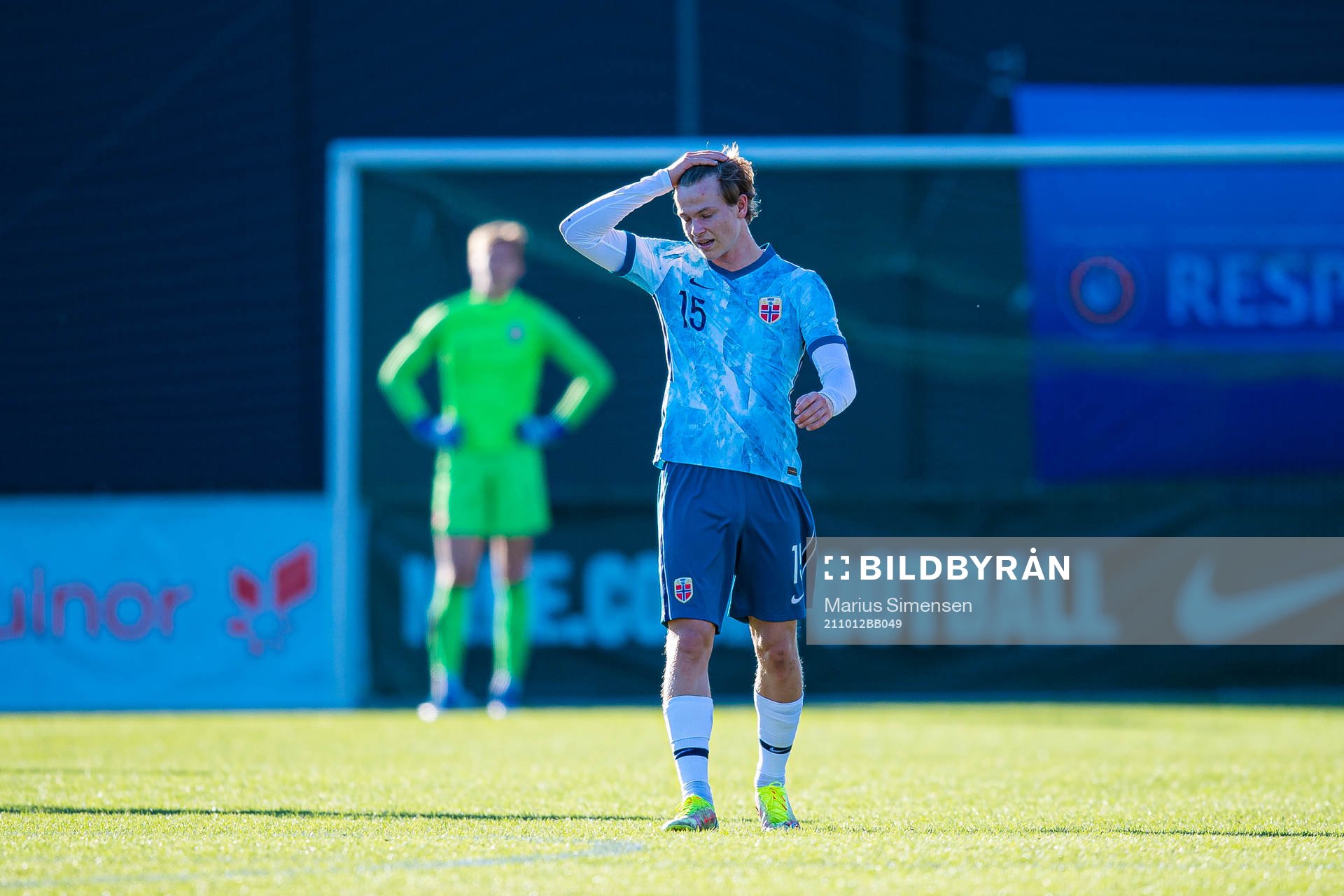 Odin Thiago Holm of Norway looks dejected