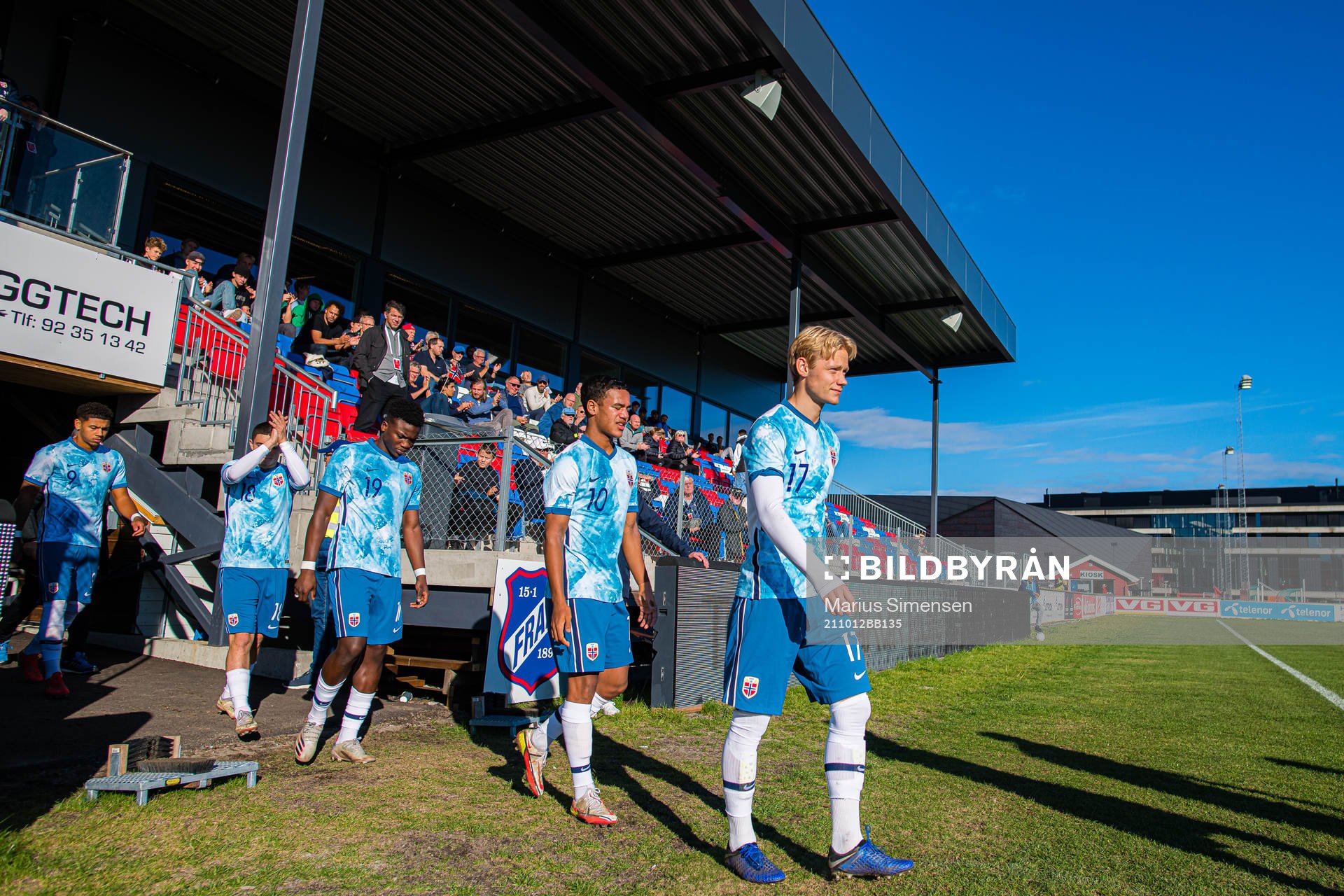 Seedy Jatta, Oscar Bobb and Tobias Fjeld Gulliksen of Norway