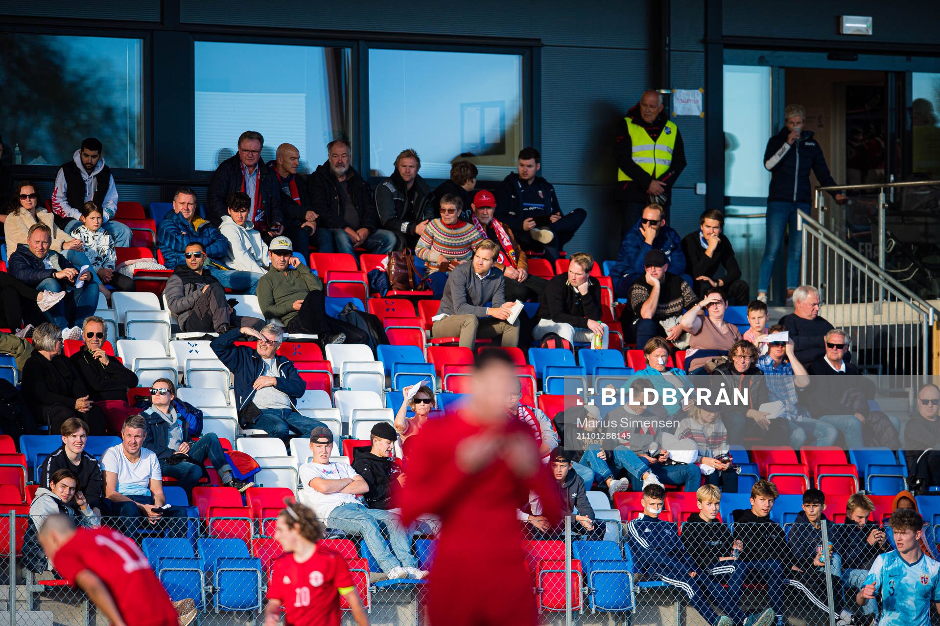 Spectators in the stands