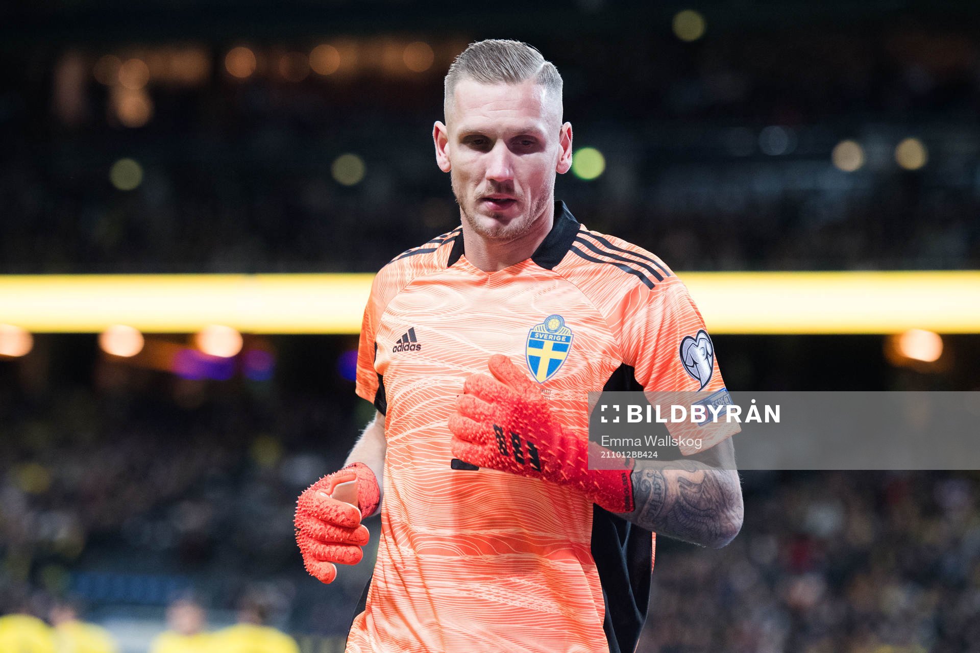 Goalkeeper Robin Olsen of Sweden