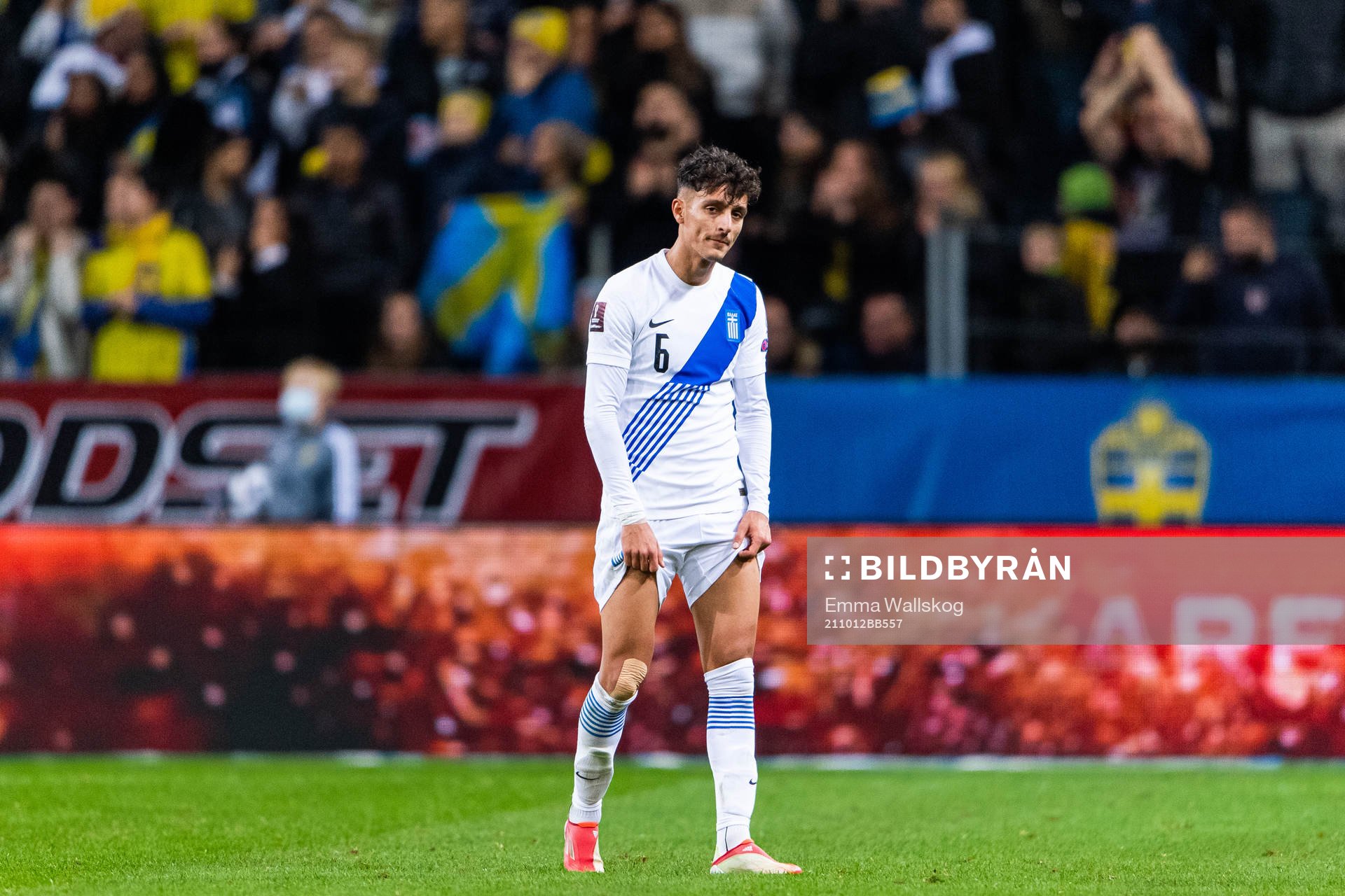 Dimitris Giannoulis of Greece looks dejected