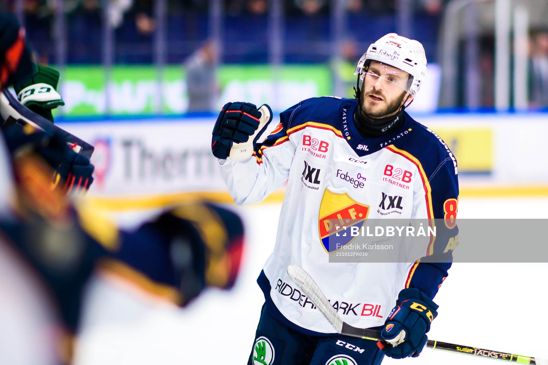 Djurgårdens Paul Carey jublar