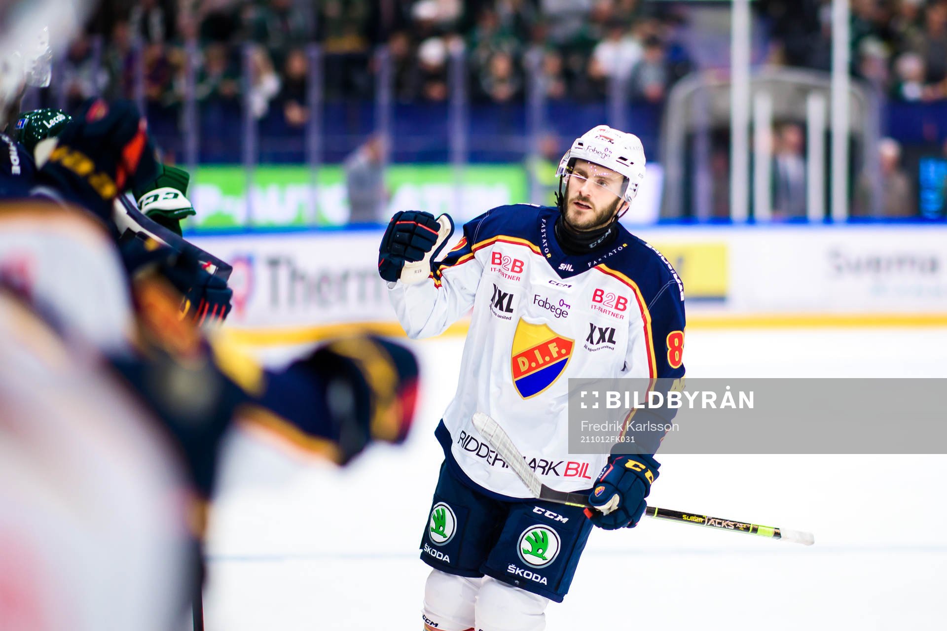 Djurgårdens Paul Carey jublar