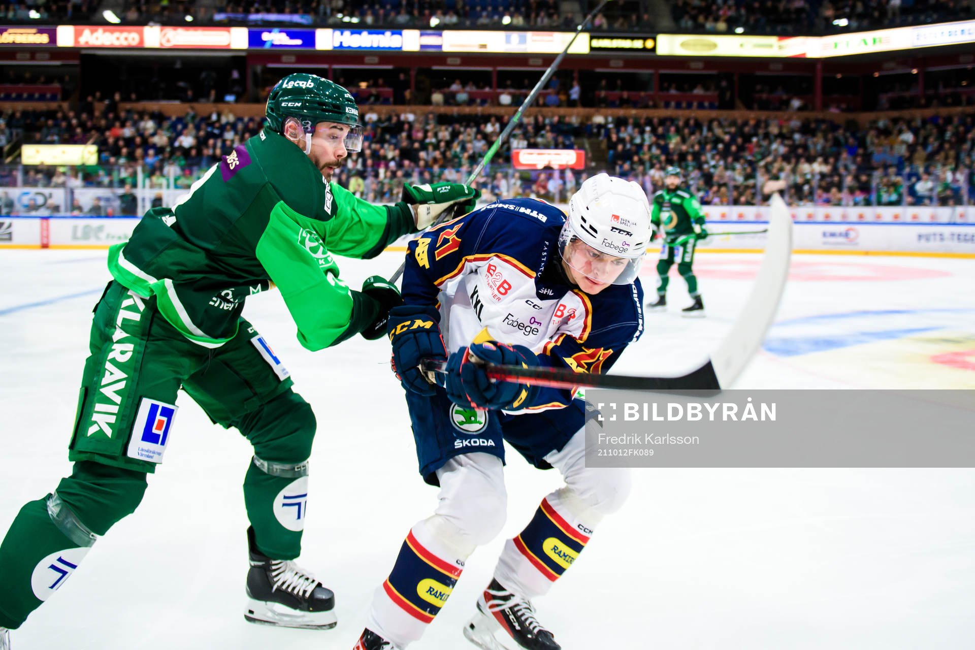 Färjestads Jens Westin och Djurgårdens Filip Cederqvist