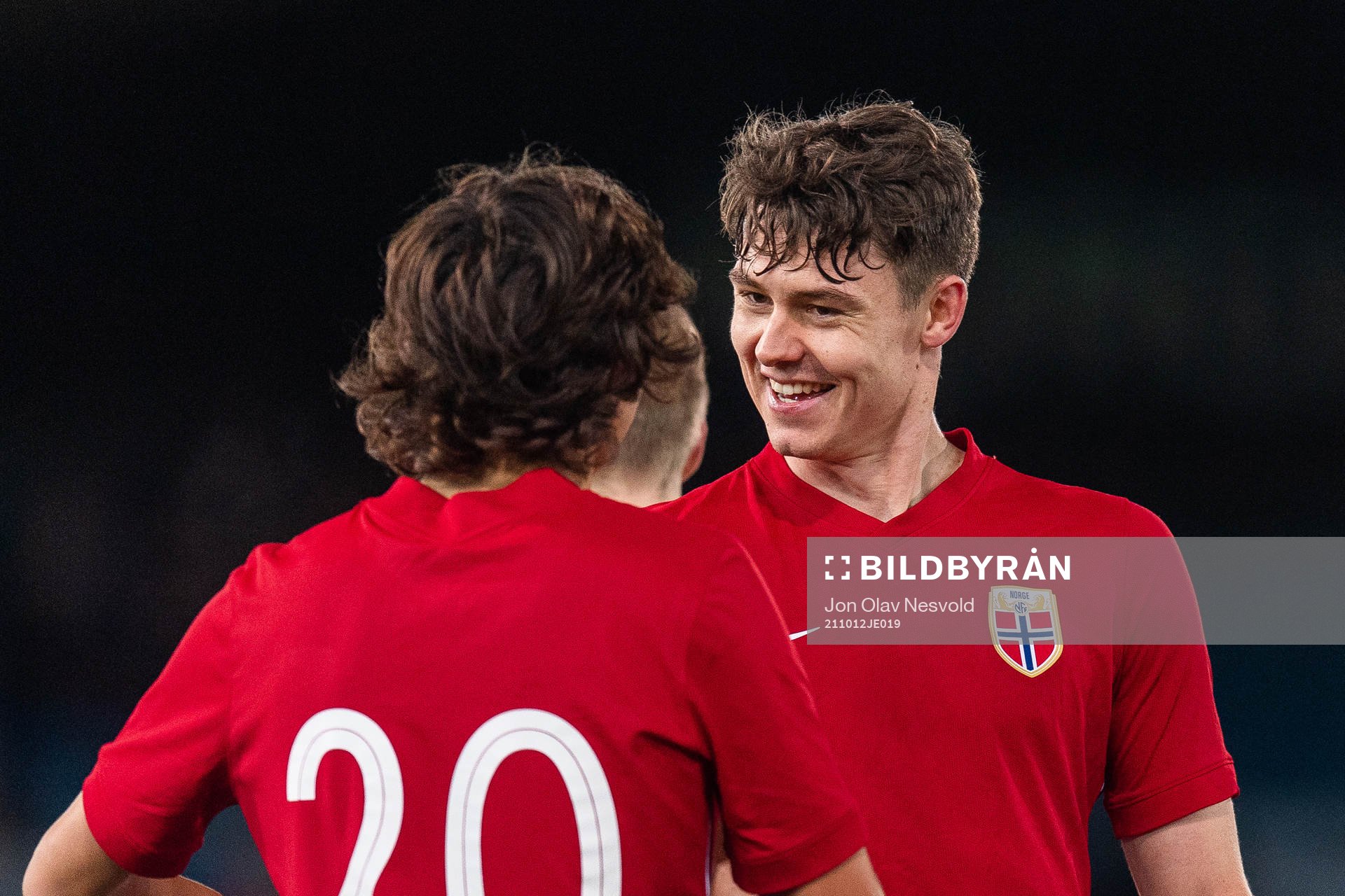 Martin Njøten Palumbo of Norway celebrates with Jørgen