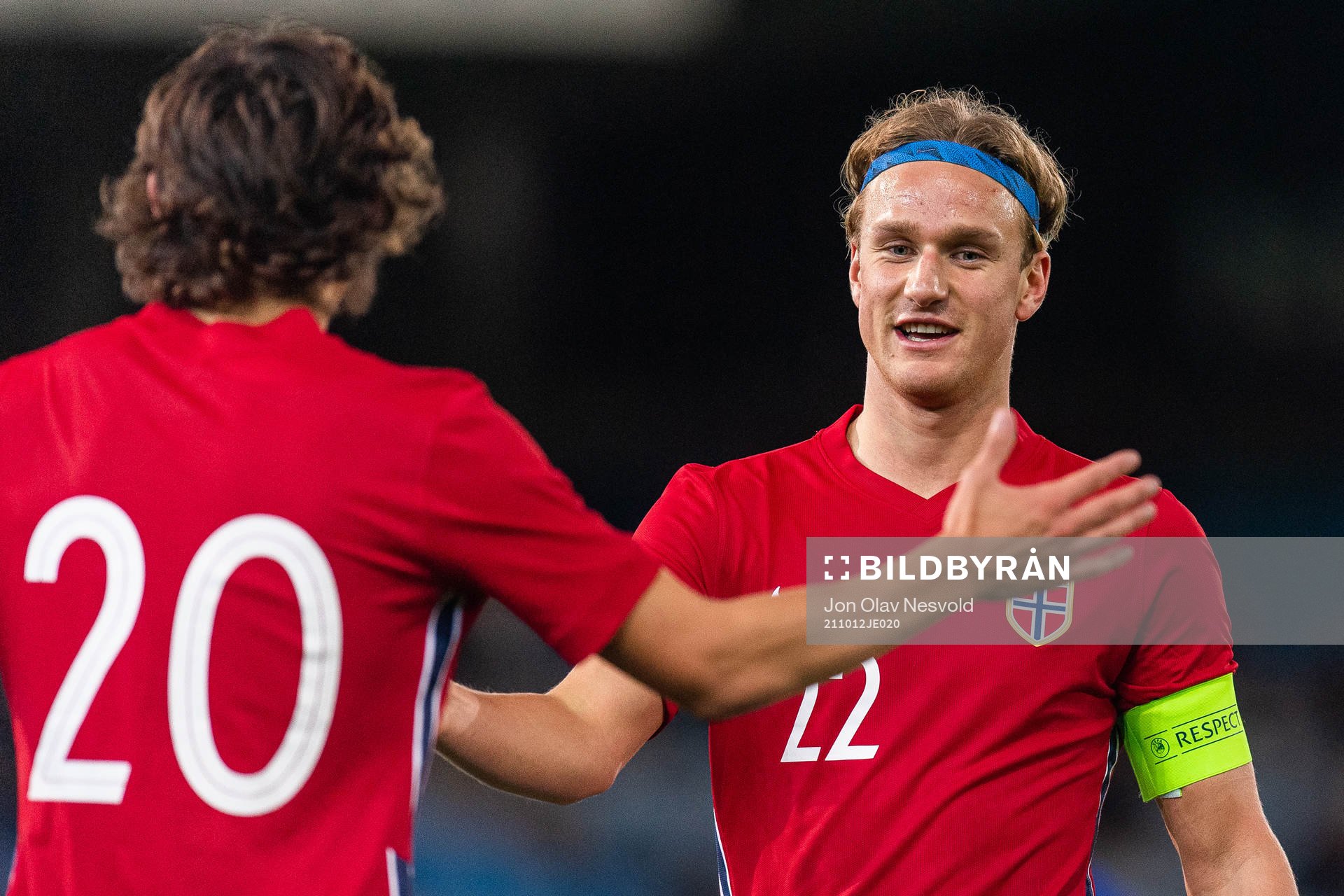 Martin Njøten Palumbo of Norway celebrates with Erik