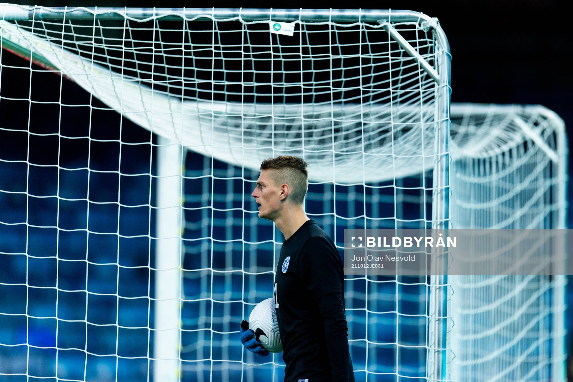 Goalkeeper Kristen Lapa of Estonia