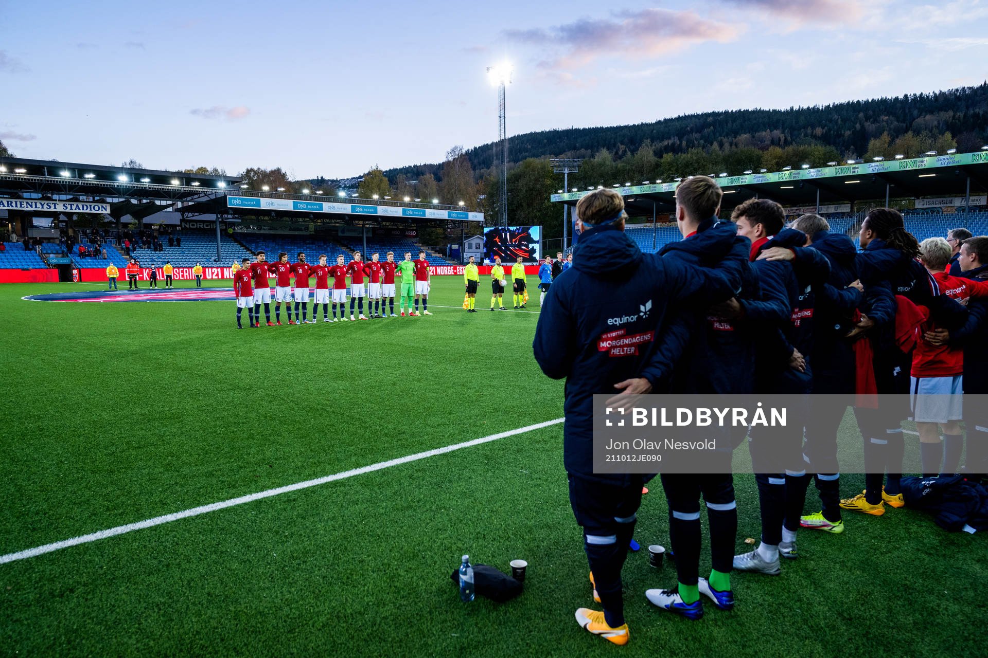 Players and staff of Norway