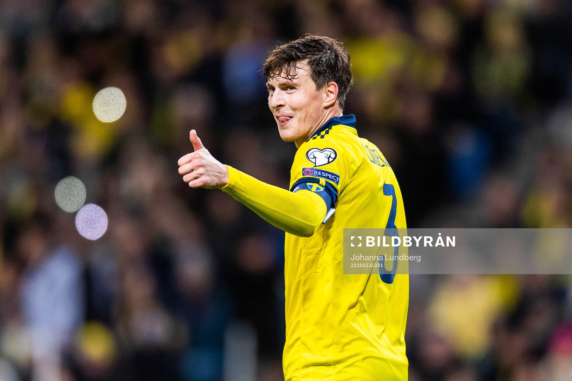 Victor Nilsson Lindelöf of Sweden gives a thumb up