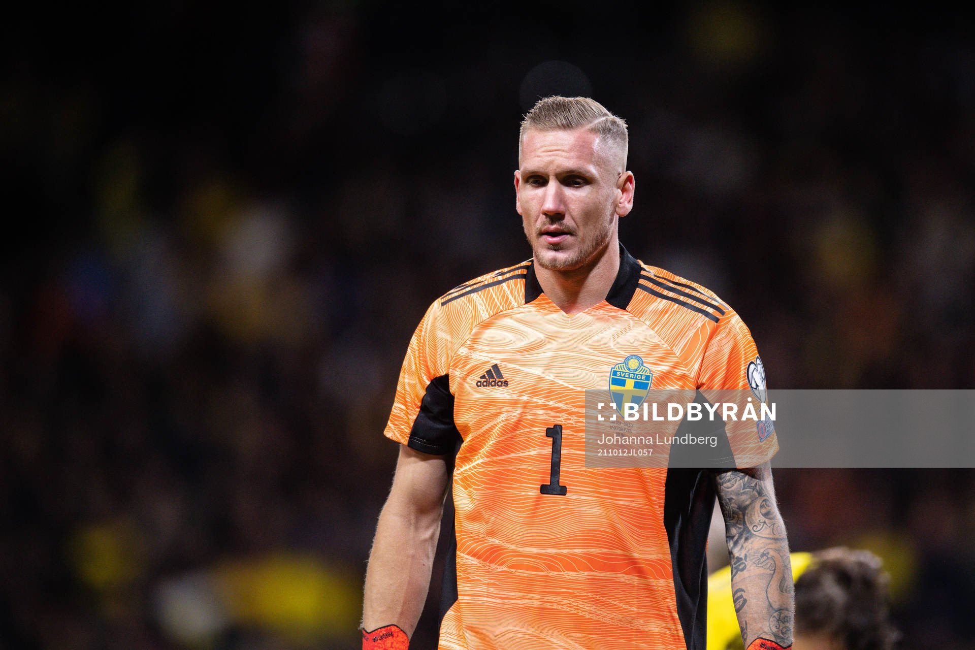 goalkeeper Robin Olsen of Sweden