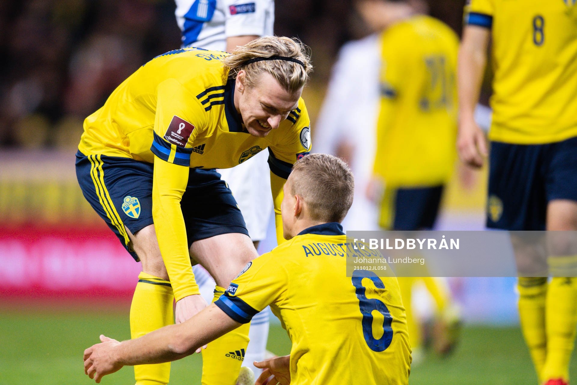 Emil Forsberg and Ludwig Augustinsson of Sweden