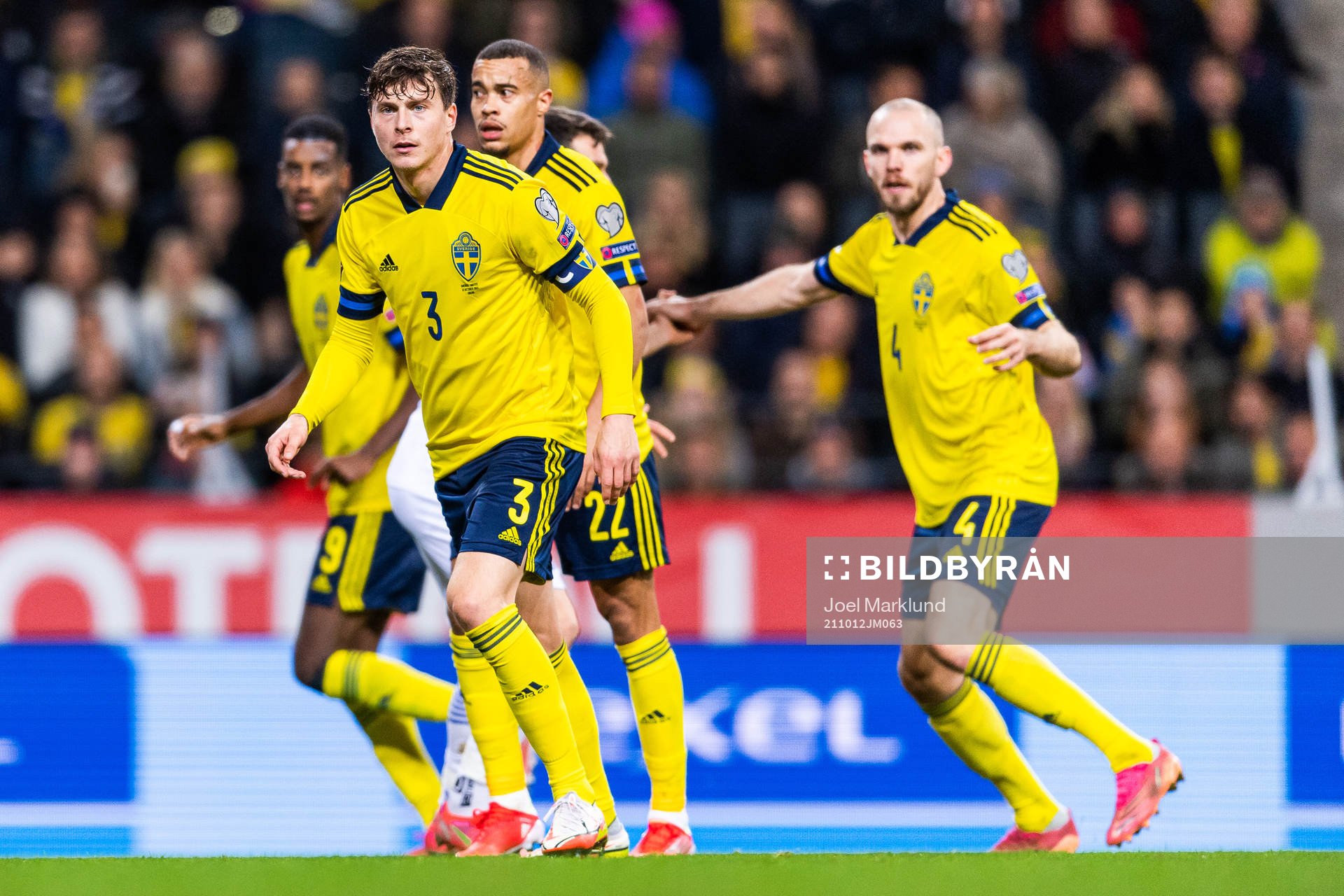 Alexander Isak, Victor Nilsson Lindelöf, Robin Quaison and