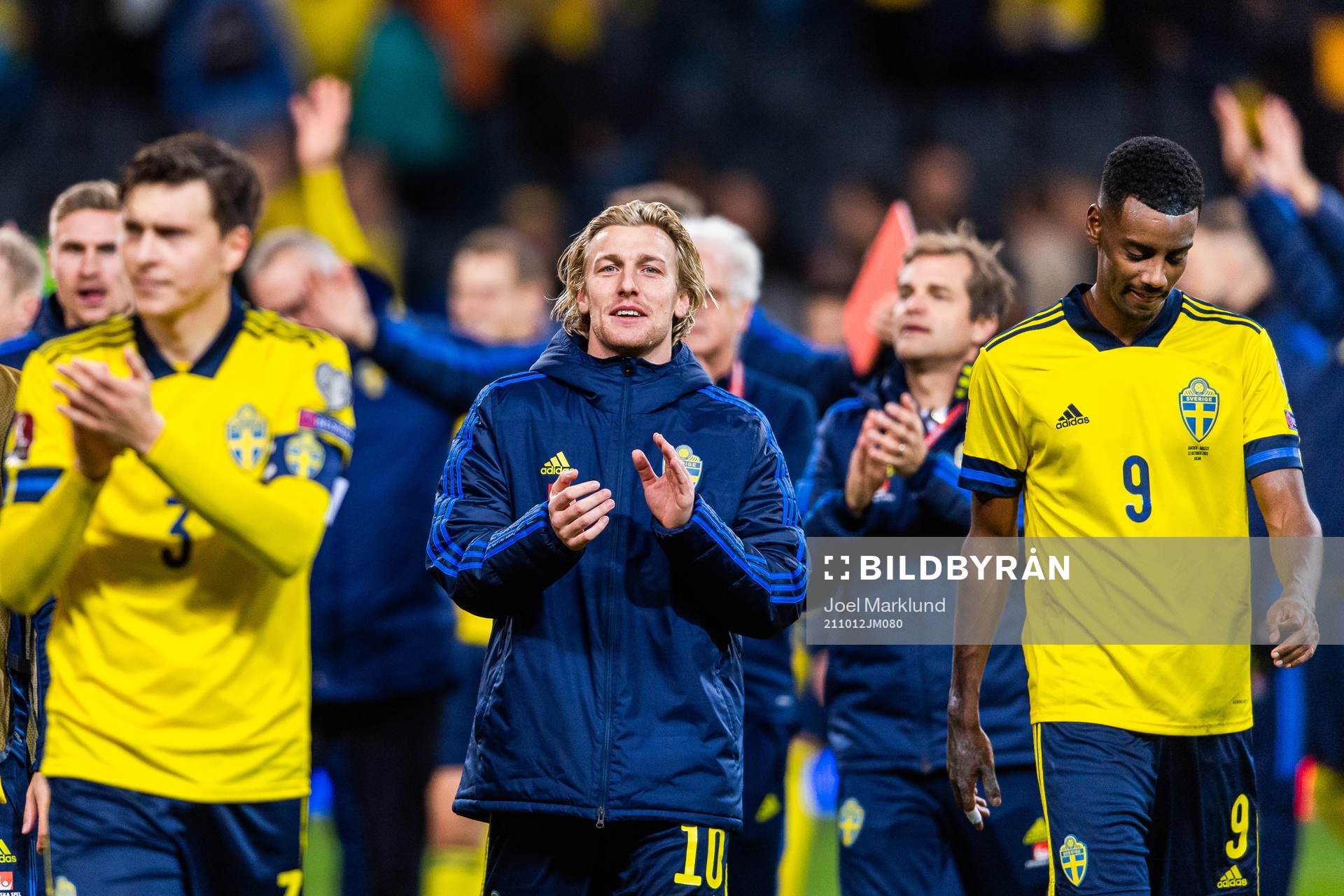 Emil Forsberg and Alexander Isak of Sweden