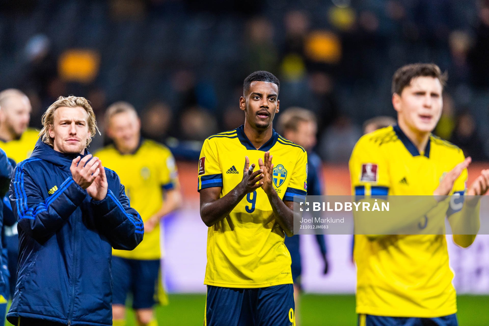 Emil Forsberg and Alexander Isak of Sweden