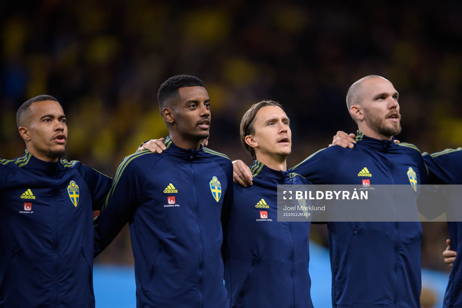 Robin Quaison, Alexander Isak, Kristoffer Olsson and Marcus