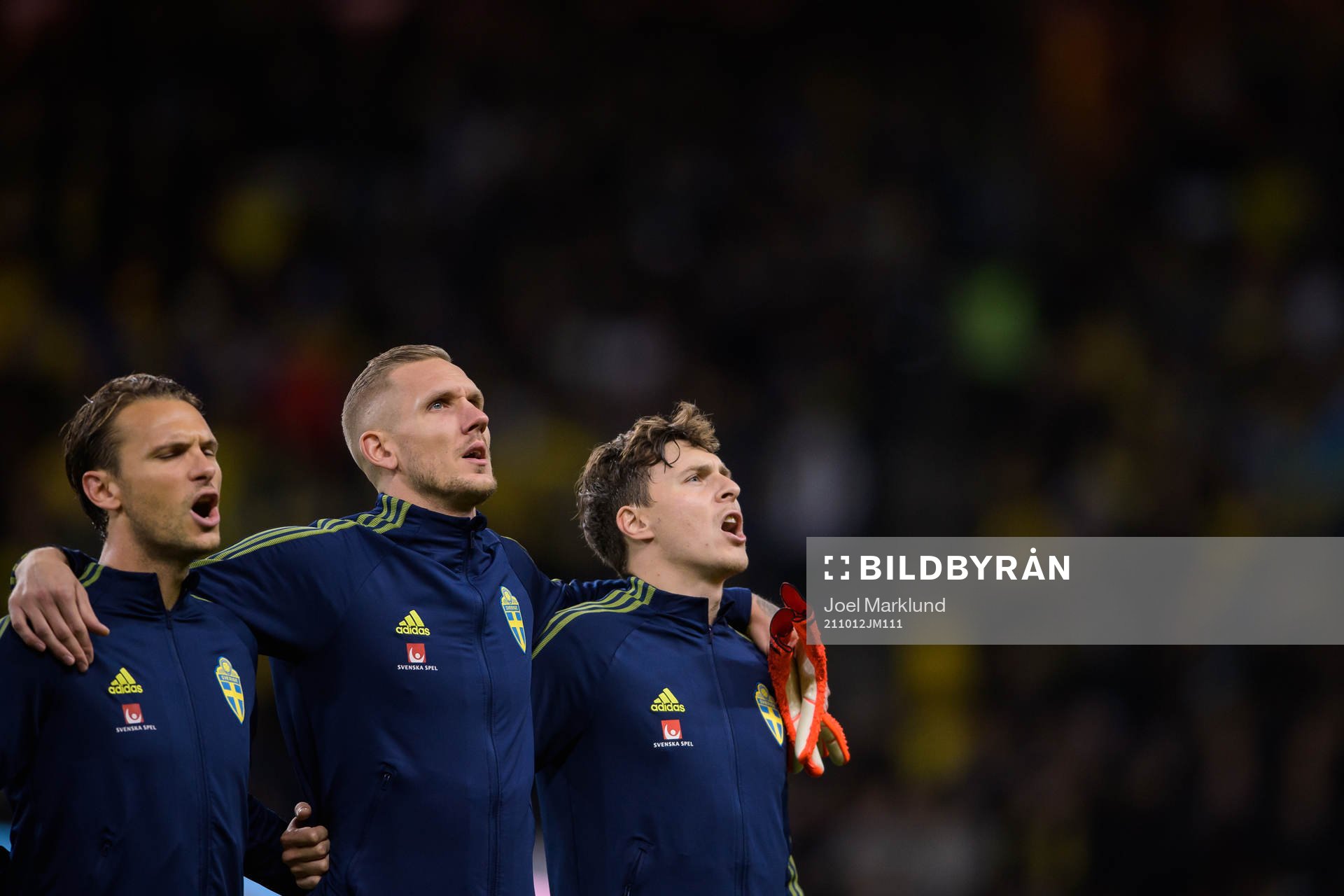 Albin Ekdal, Robin Olsen and Victor Nilsson Lindelöf of