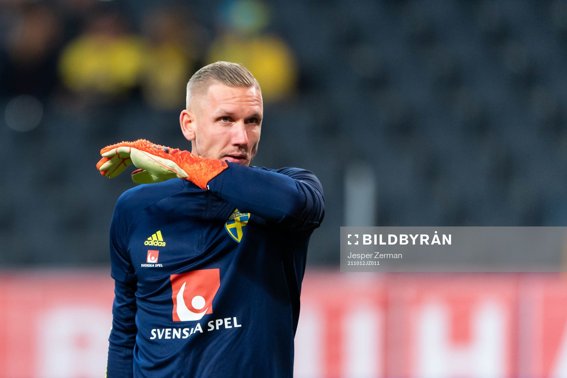 Goalkeeper Robin Olsen of Sweden