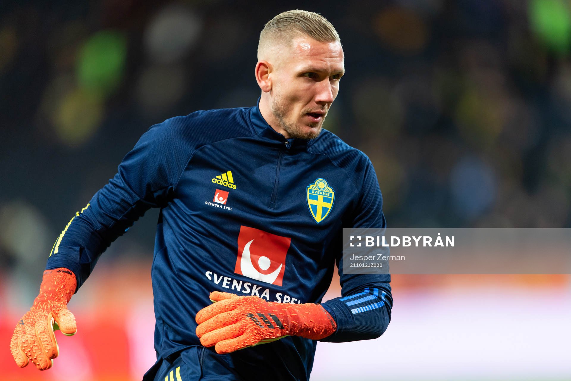 Goalkeeper Robin Olsen of Sweden