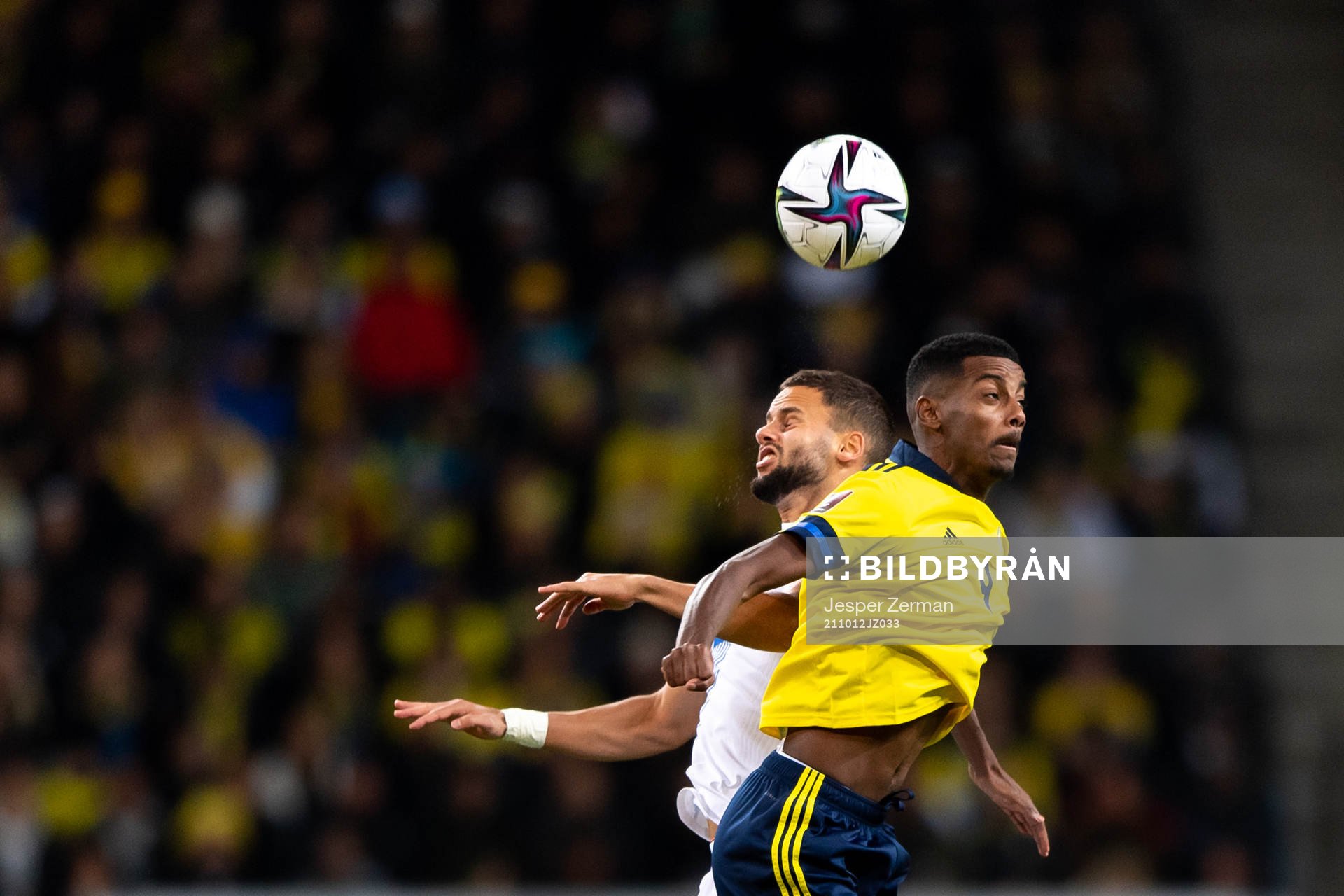 Tasos Bakasetas of Greece and Alexander Isak of Sweden