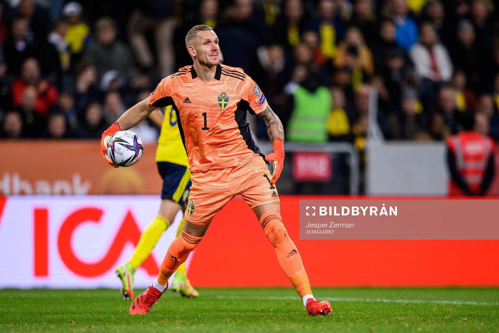 goalkeeper Robin Olsen of Sweden