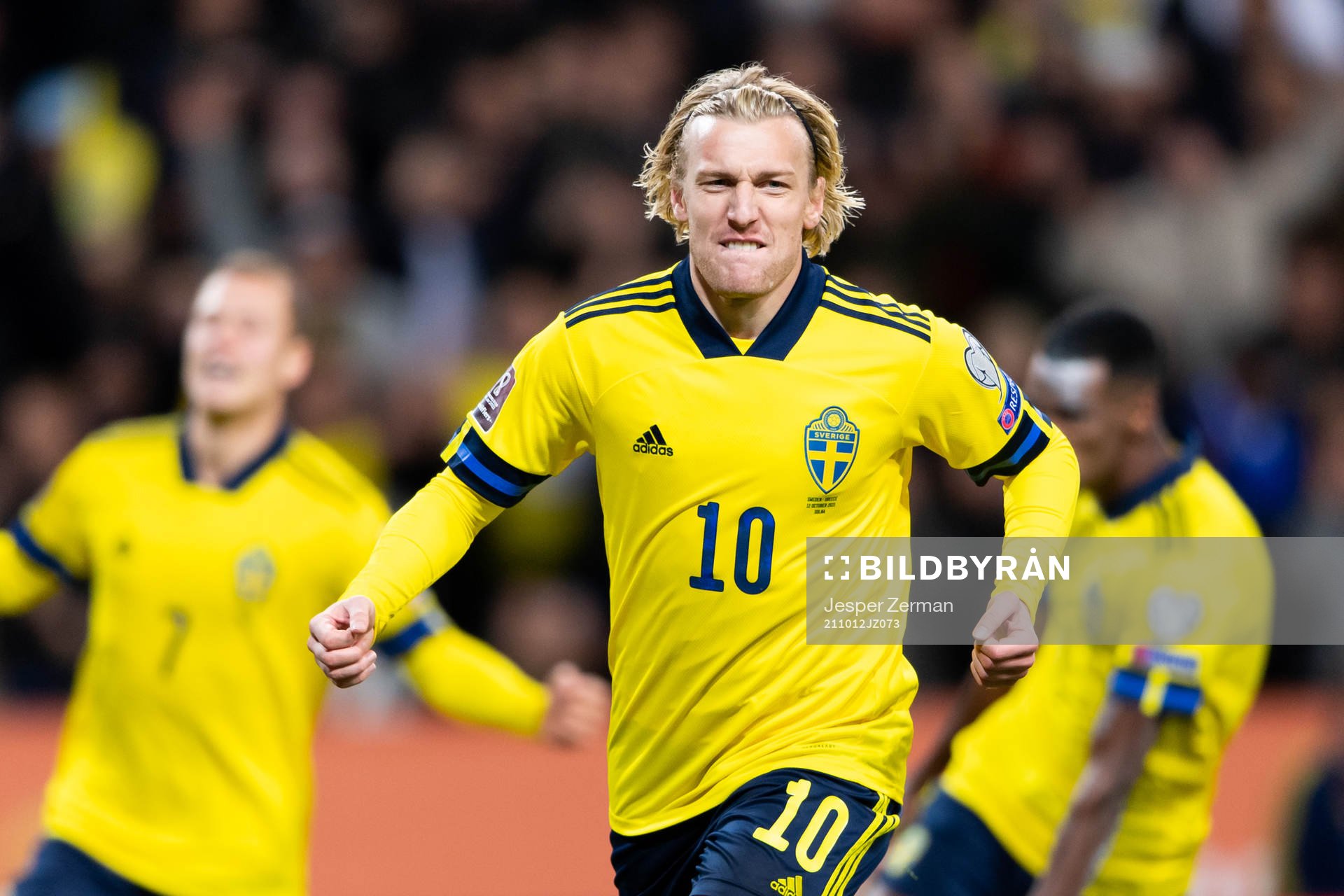 Emil Forsberg celebrates