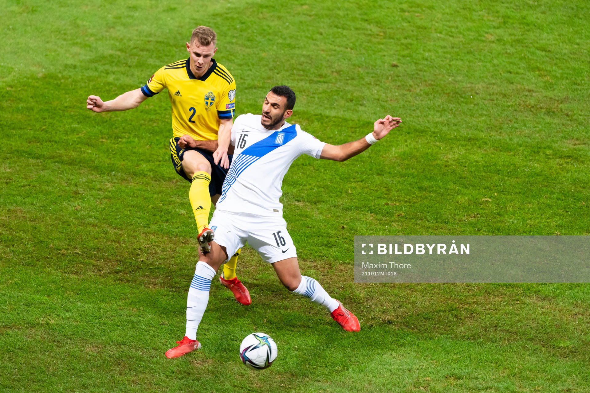Emil Krafth of Sweden and Vangelis Pavlidis of Greece