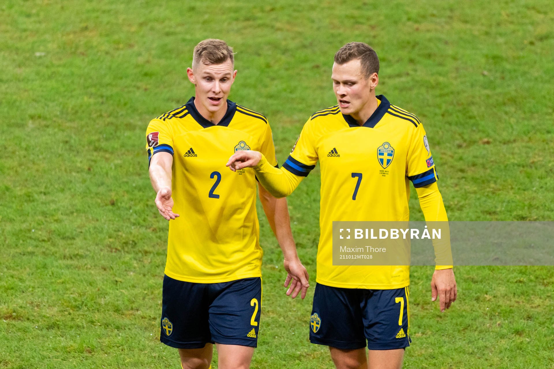 Emil Krafth and Viktor Claesson of Sweden