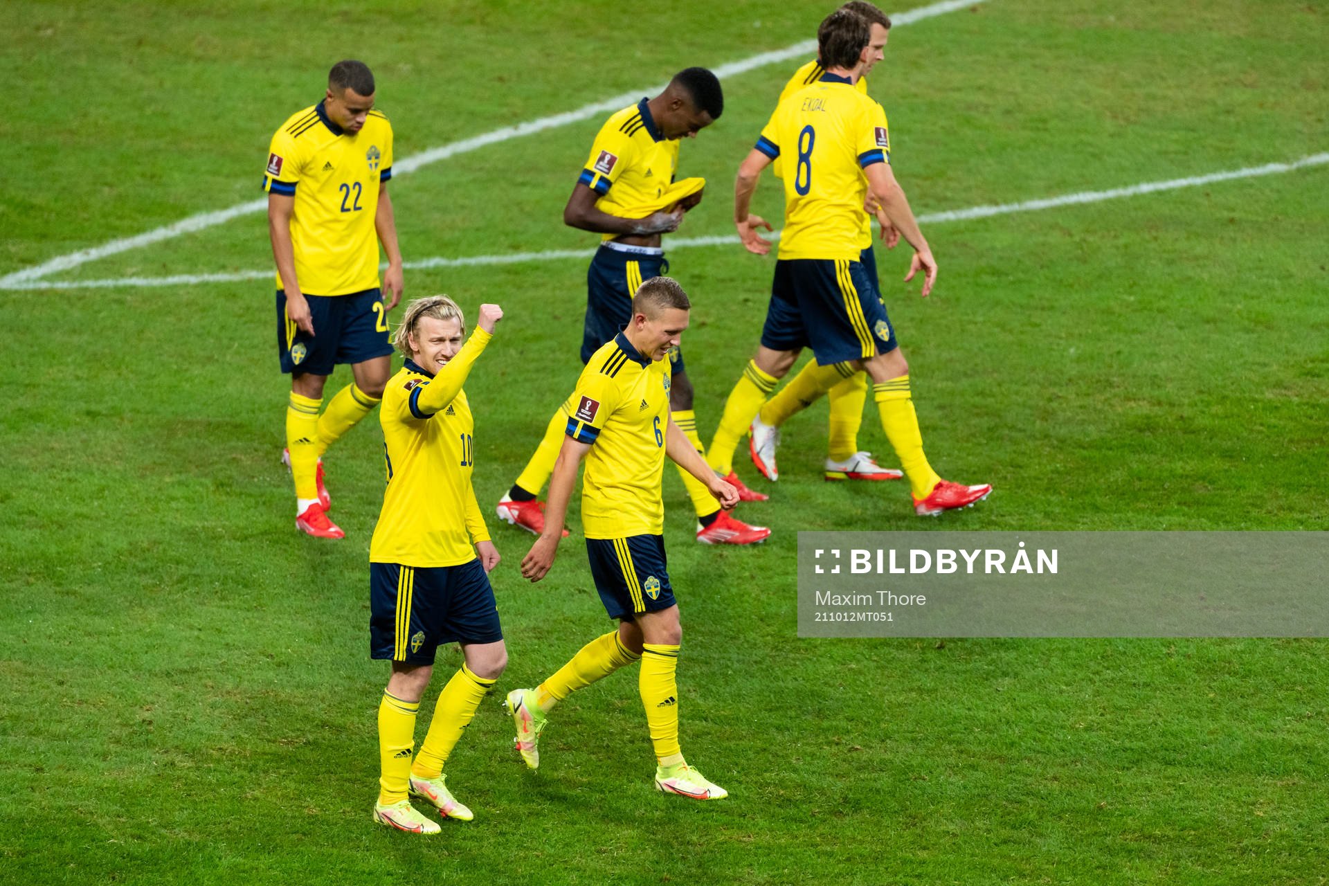 Emil Forsberg of Sweden celebrates