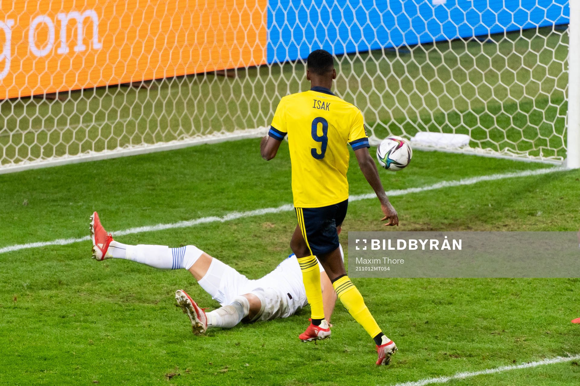 Alexander Isak of Sweden scores 2-0